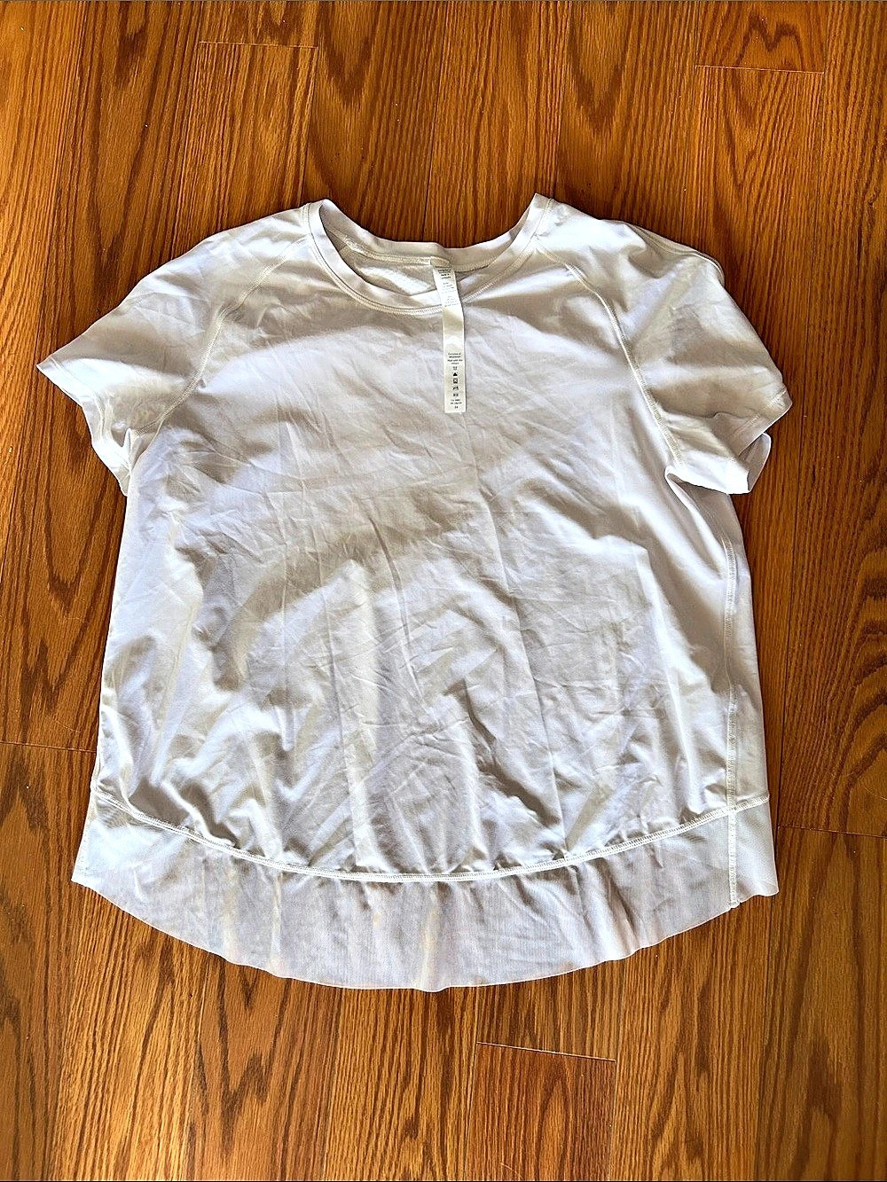 lululemon Quick Pace Short Sleeve White Top Size 8